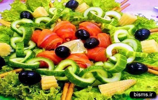 تزیین سالاد,عکس تزیین سالاد,مدل تزیین سالاد