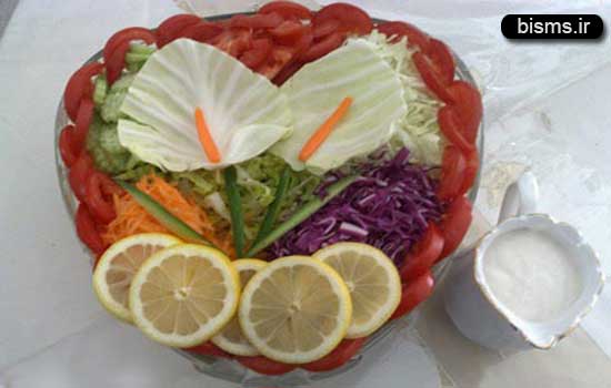 تزیین سالاد,عکس تزیین سالاد,مدل تزیین سالاد