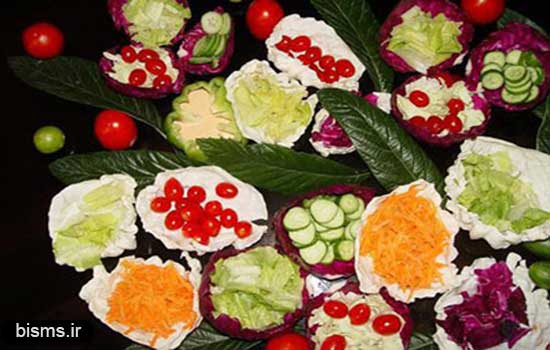 تزیین سالاد,عکس تزیین سالاد,مدل تزیین سالاد
