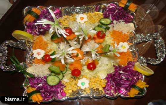 تزیین سالاد,عکس تزیین سالاد,مدل تزیین سالاد